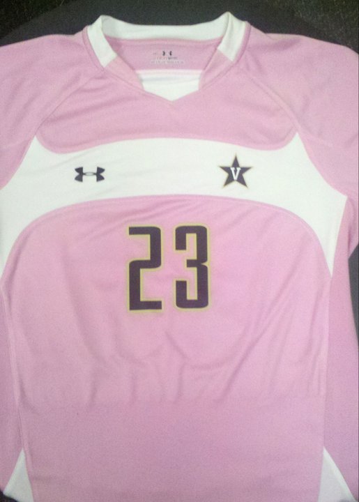 Pink soccer jersey