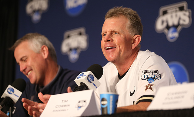 Coach Corbin has won hundreds of games as the coach at Vandy. Over the  years, his team has made 5 CWS appearances an…