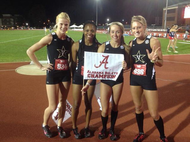 The sprint medley team captured first at the Alabama Relays.