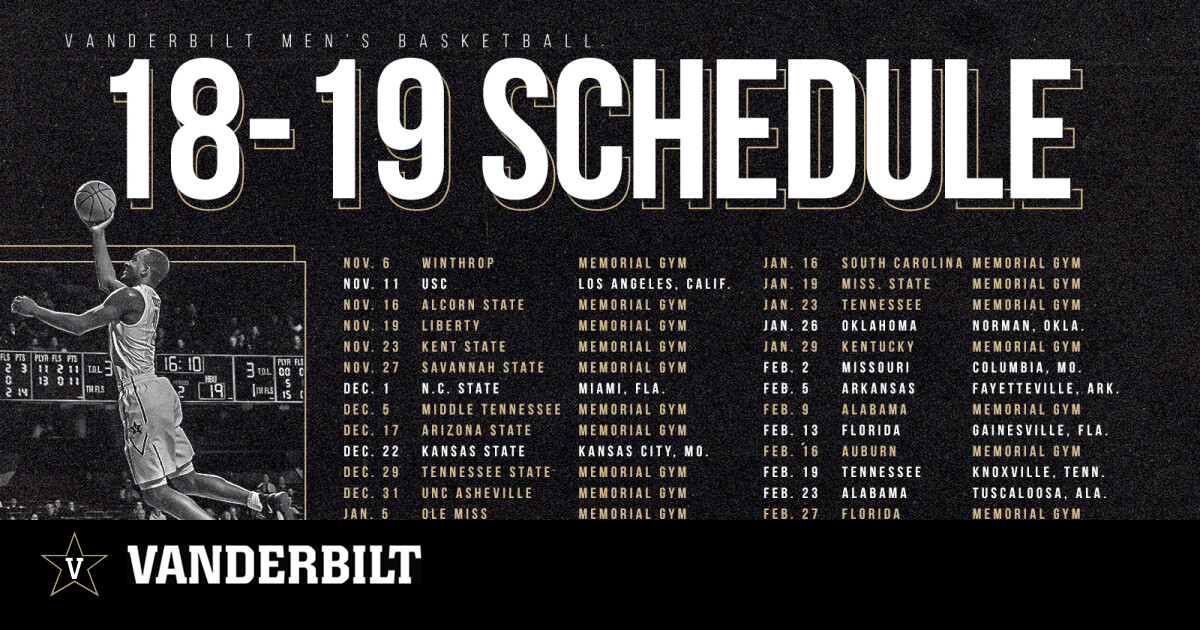 201819 Vanderbilt MBB Schedule complete Vanderbilt University