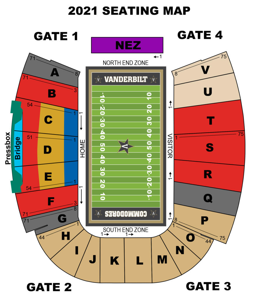 Vanderbilt Basketball Stadium Seating Chart