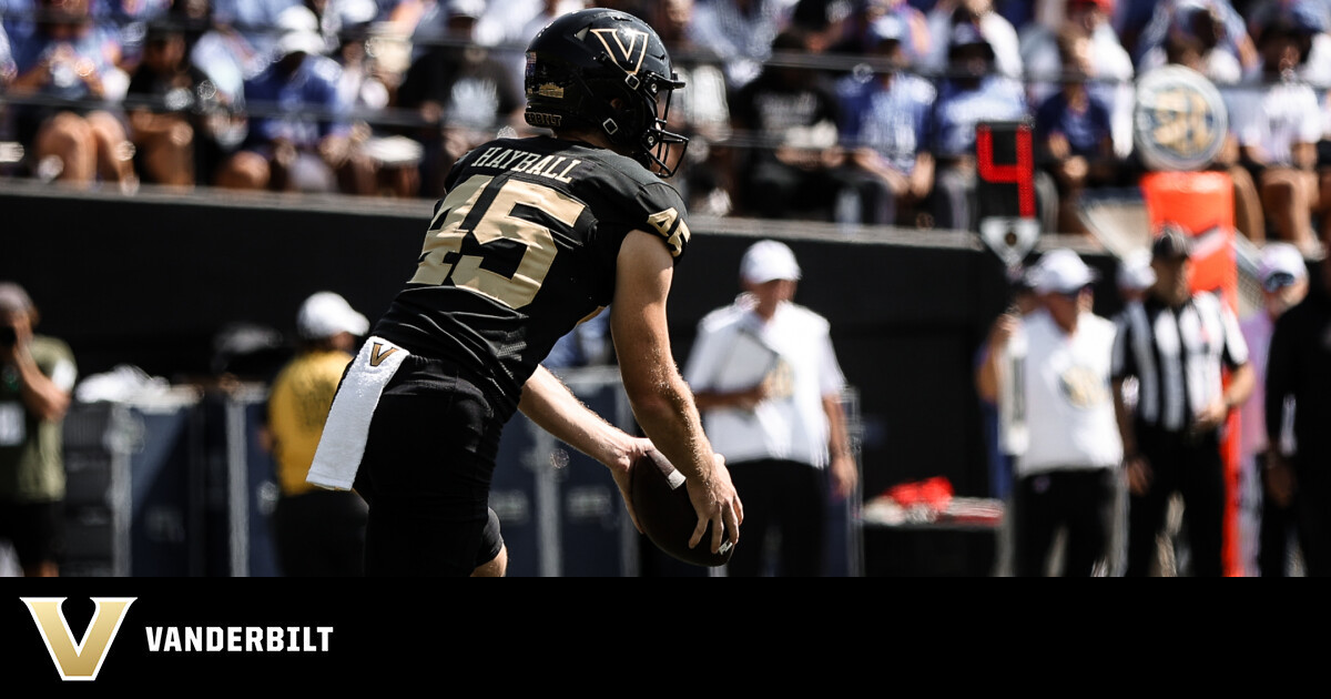 Vanderbilt Football - Hayball Named Punter Of The Week